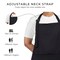 Black Apron Chef for Men and Women with Pockets Cotton Kitchen Cooking Full Aprons 35x27 Inches Pack of 5
